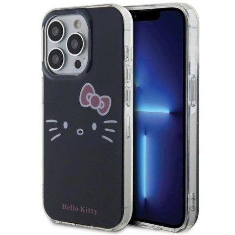 Etui Hello Kitty IML Kitty Face na iPhone 14 Pro - czarne Hello Kitty