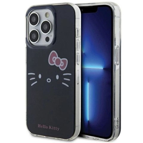 Etui Hello Kitty IML Kitty Face na iPhone 15 Pro Max - czarne Hello Kitty