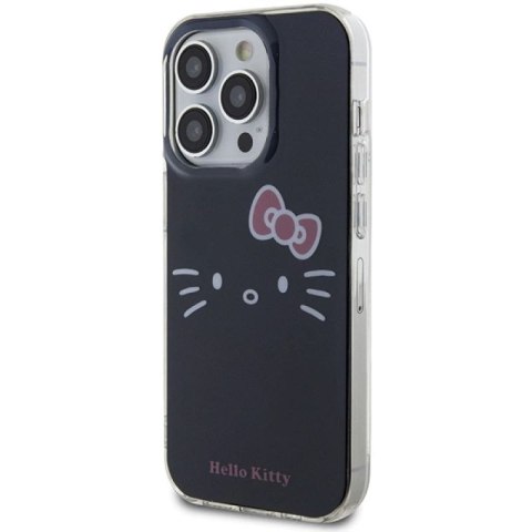 Etui Hello Kitty IML Kitty Face na iPhone 15 Pro Max - czarne Hello Kitty