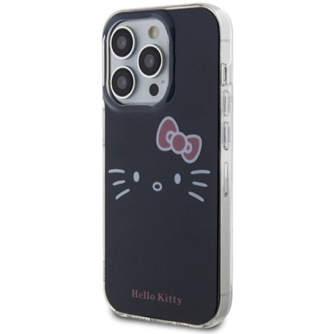 Etui Hello Kitty IML Kitty Face na iPhone 15 Pro - czarne Hello Kitty