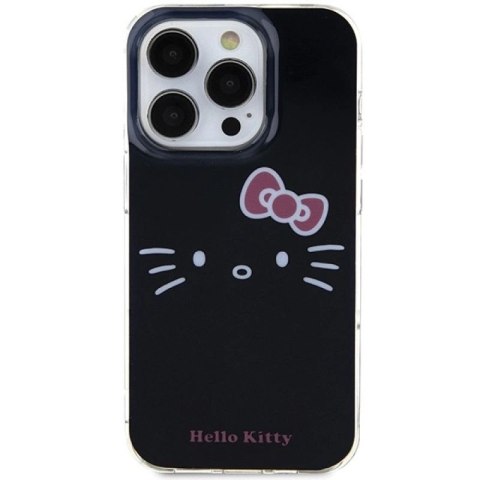 Etui Hello Kitty IML Kitty Face na iPhone 15 Pro - czarne Hello Kitty