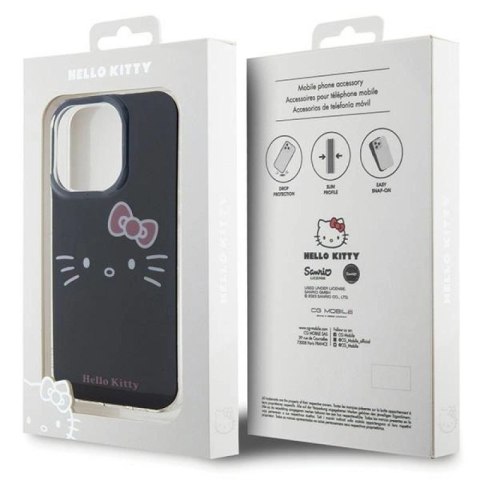 Etui Hello Kitty IML Kitty Face na iPhone 15 Pro - czarne Hello Kitty