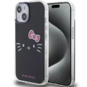 Etui Hello Kitty IML Kitty Face na iPhone 15 - czarne Hello Kitty