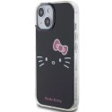 Etui Hello Kitty IML Kitty Face na iPhone 15 - czarne Hello Kitty