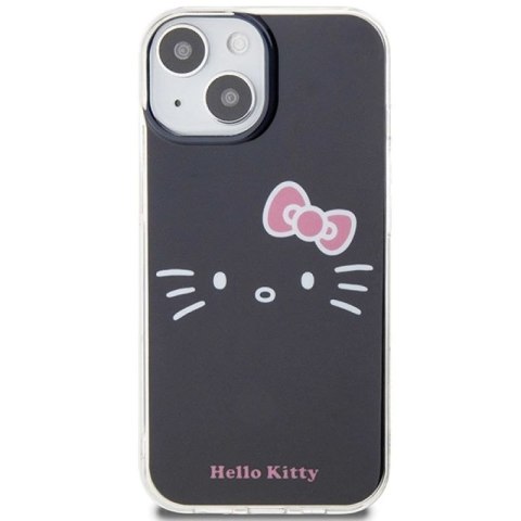 Etui Hello Kitty IML Kitty Face na iPhone 15 - czarne Hello Kitty