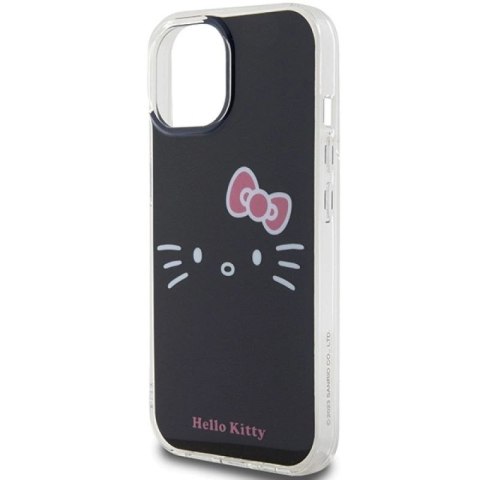 Etui Hello Kitty IML Kitty Face na iPhone 15 - czarne Hello Kitty