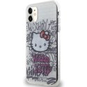 Etui Hello Kitty IML Kitty On Bricks Graffiti na iPhone 11 / Xr - białe Hello Kitty