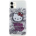 Etui Hello Kitty IML Kitty On Bricks Graffiti na iPhone 11 / Xr - białe Hello Kitty