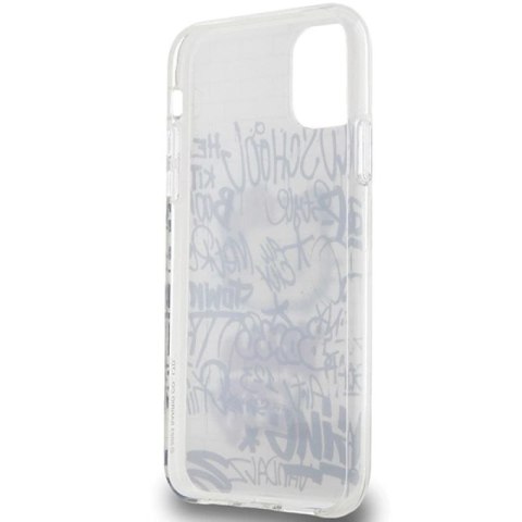 Etui Hello Kitty IML Kitty On Bricks Graffiti na iPhone 11 / Xr - białe Hello Kitty