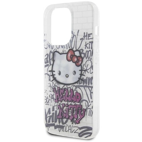 Etui Hello Kitty IML Kitty On Bricks Graffiti na iPhone 13 Pro Max - białe Hello Kitty