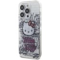 Etui Hello Kitty IML Kitty On Bricks Graffiti na iPhone 14 Pro - białe Hello Kitty