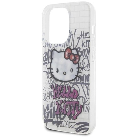 Etui Hello Kitty IML Kitty On Bricks Graffiti na iPhone 15 Pro Max - białe Hello Kitty
