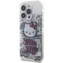 Etui Hello Kitty IML Kitty On Bricks Graffiti na iPhone 15 Pro - białe Hello Kitty