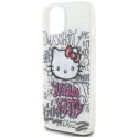 Etui Hello Kitty IML Kitty On Bricks Graffiti na iPhone 15 - białe Hello Kitty