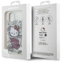 Etui Hello Kitty IML Kitty On Bricks Graffiti na iPhone 15 - białe Hello Kitty