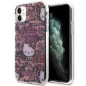 Etui Hello Kitty IML Tags Graffiti na iPhone 11 / Xr - różowe Hello Kitty