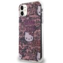 Etui Hello Kitty IML Tags Graffiti na iPhone 11 / Xr - różowe Hello Kitty