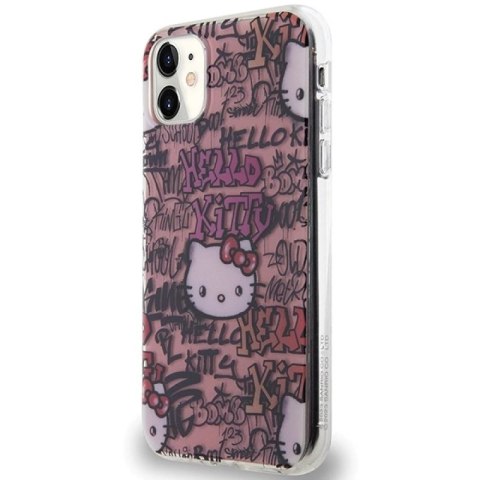 Etui Hello Kitty IML Tags Graffiti na iPhone 11 / Xr - różowe Hello Kitty