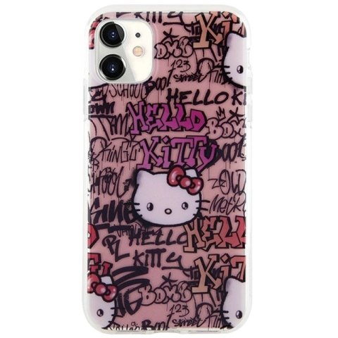 Etui Hello Kitty IML Tags Graffiti na iPhone 11 / Xr - różowe Hello Kitty