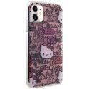 Etui Hello Kitty IML Tags Graffiti na iPhone 11 / Xr - różowe Hello Kitty