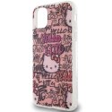 Etui Hello Kitty IML Tags Graffiti na iPhone 11 / Xr - różowe Hello Kitty