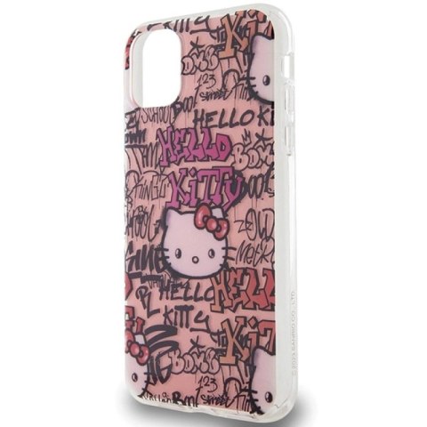 Etui Hello Kitty IML Tags Graffiti na iPhone 11 / Xr - różowe Hello Kitty
