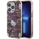 Etui Hello Kitty IML Tags Graffiti na iPhone 13 Pro / 13 - różowe Hello Kitty