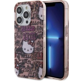 Etui Hello Kitty IML Tags Graffiti na iPhone 14 Pro - różowe Hello Kitty