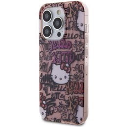 Etui Hello Kitty IML Tags Graffiti na iPhone 14 Pro - różowe Hello Kitty