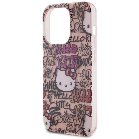 Etui Hello Kitty IML Tags Graffiti na iPhone 14 Pro - różowe Hello Kitty