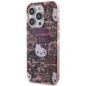 Etui Hello Kitty IML Tags Graffiti na iPhone 15 Pro Max - różowe Hello Kitty