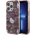 Etui Hello Kitty IML Tags Graffiti na iPhone 15 Pro - różowe Hello Kitty