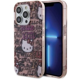 Etui Hello Kitty IML Tags Graffiti na iPhone 15 Pro - różowe Hello Kitty