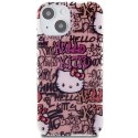 Etui Hello Kitty IML Tags Graffiti na iPhone 15 - różowe Hello Kitty