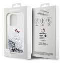 Etui Hello Kitty Liquid Glitter Charms Kitty Head na iPhone 13 Pro / 13 - srebrne Hello Kitty