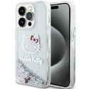 Etui Hello Kitty Liquid Glitter Charms Kitty Head na iPhone 13 Pro Max - srebrne Hello Kitty