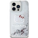 Etui Hello Kitty Liquid Glitter Charms Kitty Head na iPhone 13 Pro Max - srebrne Hello Kitty