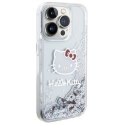 Etui Hello Kitty Liquid Glitter Charms Kitty Head na iPhone 13 Pro Max - srebrne Hello Kitty