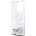 Etui Hello Kitty Liquid Glitter Charms Kitty Head na iPhone 13 Pro Max - srebrne Hello Kitty