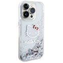 Etui Hello Kitty Liquid Glitter Charms Kitty Head na iPhone 15 Pro - srebrne Hello Kitty