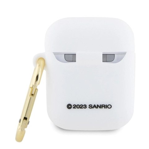 Etui Hello Kitty Silicone 3D Kitty Head na AirPods 1/2 - białe Hello Kitty