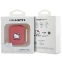 Etui Hello Kitty Silicone 3D Kitty Head na AirPods 1/2 - fuksjowe Hello Kitty