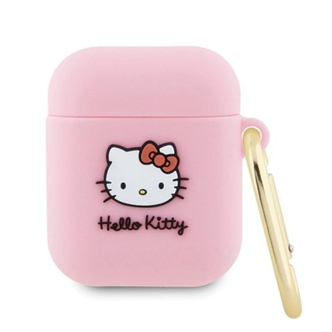 Etui Hello Kitty Silicone 3D Kitty Head na AirPods 1/2 - różowe Hello Kitty