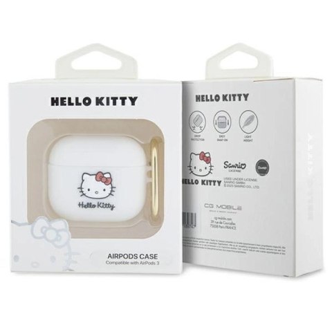 Etui Hello Kitty Silicone 3D Kitty Head na AirPods 3 - białe Hello Kitty