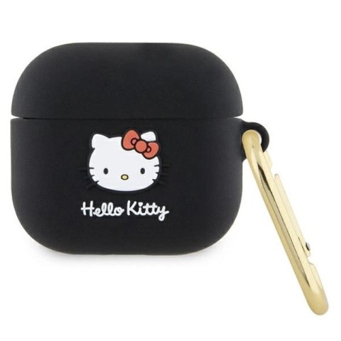 Etui Hello Kitty Silicone 3D Kitty Head na AirPods 3 - czarne Hello Kitty