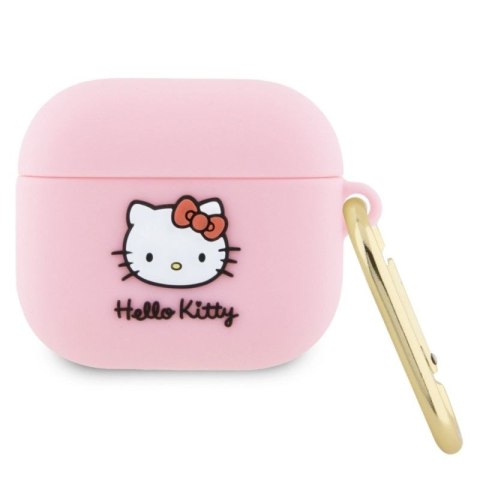 Etui Hello Kitty Silicone 3D Kitty Head na AirPods 3 - różowe Hello Kitty