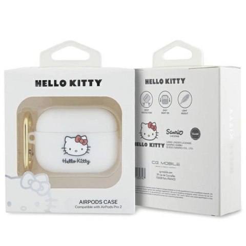 Etui Hello Kitty Silicone 3D Kitty Head na AirPods Pro 2 (2022/2023) - białe Hello Kitty
