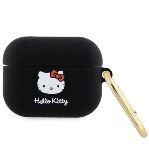 Etui Hello Kitty Silicone 3D Kitty Head na AirPods Pro - czarne Hello Kitty