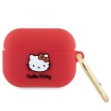 Etui Hello Kitty Silicone 3D Kitty Head na AirPods Pro - fuksjowe Hello Kitty