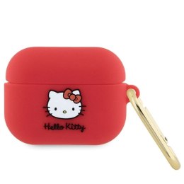 Etui Hello Kitty Silicone 3D Kitty Head na AirPods Pro - fuksjowe Hello Kitty